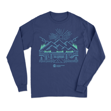 Camping Lines Men Long Sleeve Shirt